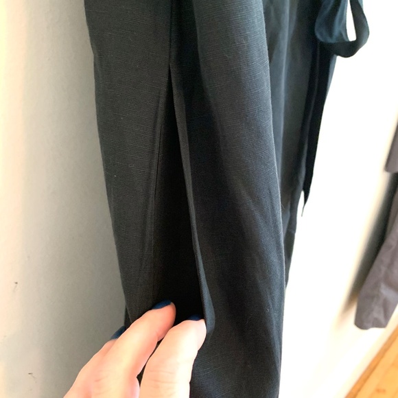 NEW Frank & Oak Short Sleeved Black Wrap Dress Size L - Picture 10 of 14